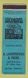 Matchbook Cover - A Laurendeau Frere St Jean QC WEAR