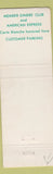 Matchbook Cover - Mazza's Mount Vernon OH