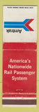 Matchbook Cover - Amtrak Railroad train WEAR