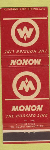 Matchbook Cover - Monon Hoosier Line Railroad