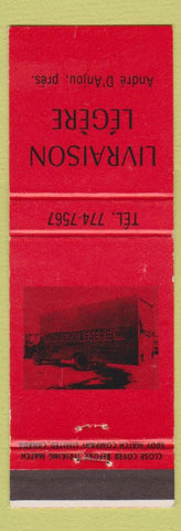 Matchbook Cover - Livraison Legere trucking QC?