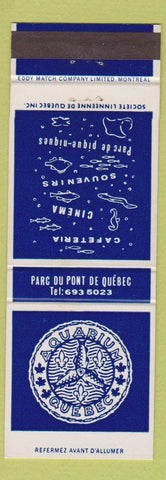 Matchbook Cover - Aquarium Quebec QC