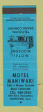Matchbook Cover - Motel Maniwaki QC BLUE