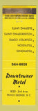 Matchbook Cover - Downtowner Motel Prince George BC WEAR