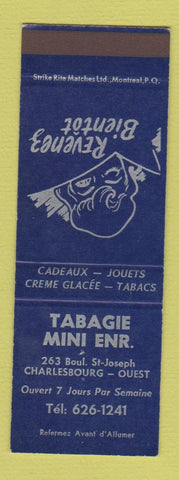 Matchbook Cover - Tabagie Mini Charlesbourg QC girlie