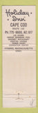 Matchbook Cover - Holiday Inn Hyannis MA Cape Cod WEAR