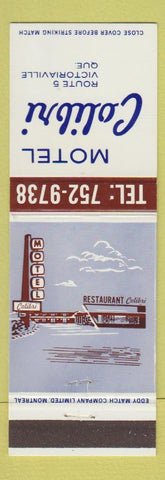 Matchbook Cover - Motel Colibri Victoriaville QC