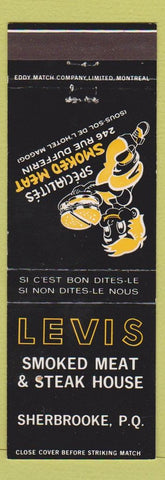 Matchbook Cover - Levis Smoke Meat Sherbrooke QC