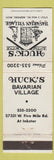 Matchbook Cover - Huck's Bavarian Village Redford MI
