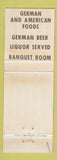 Matchbook Cover - Huck's Bavarian Village Redford MI