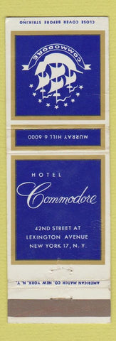 Matchbook Cover - Hotel Commodore New York City