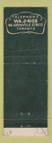 Matchbook Cover - Malloney's Restaurant Toronto ON