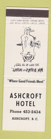 Matchbook Cover - Ashcroft Hotel BC