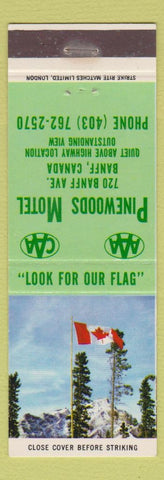 Matchbook Cover - Pinewoods Motel Banff AB