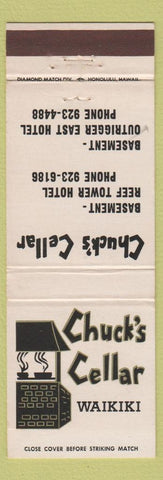 Matchbook Cover - Chuck's Cellar Waikiki Hawaii