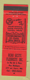 Matchbook Cover - Beau Geste Floral Montreal QC Red