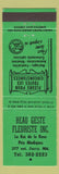 Matchbook Cover - Beau Geste Floral Montreal QC Green