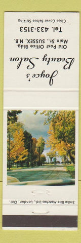 Matchbook Cover - Joyce's Beauty Salon Sussex NB