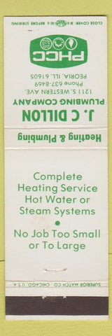 Matchbook Cover - JC Dillon Plumbing Peoria IL