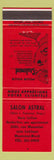 Matchbook Cover - Salon Astral Montreal QC girlie RED