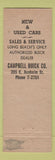 Matchbook Cover - Campbell Buick Long Beach CA
