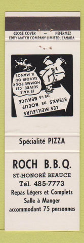 Matchbook Cover - Roch BBQ St Honore Beauce QC pizza