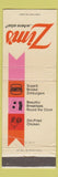 Matchbook Cover - Zim's Hamburgers San Francisco CA