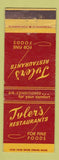 Matchbook Cover - Tyler's Restaurants Miami FL Coral Gables