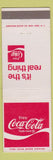 Matchbook Cover - Coca Cola Soda The Real Thing