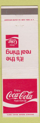 Matchbook Cover - Coca Cola Soda The Real Thing
