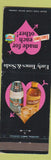 Matchbook Cover - Canada Dry Club Soda Early Times Whiskey WEAR