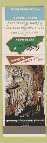 Matchbook Cover - Carter Caves State Park Olive Hill KY