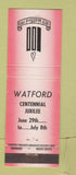Matchbook Cover - Waterford 1973 Centennial Jubilee ON RED