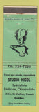 Matchbook Cover - Studio Nicol Quebec QC WORN