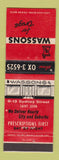 Matchbook Cover - Wassons Drug Store St John NB