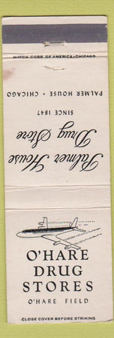 Matchbook Cover - O'Hare Drug Stores Chicago IL Palmer House