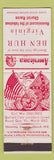 Matchbook Cover - Ben Hur VA Chariot Races Pound Gap VA Civil War