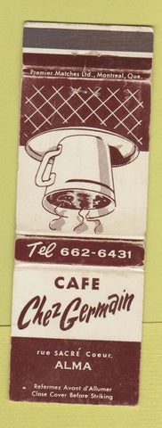 Matchbook Cover - Cafe Chez Germain Alma QC WEAR