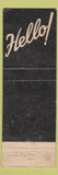 Matchbook Cover - Fifth Avenue Hotel New York City