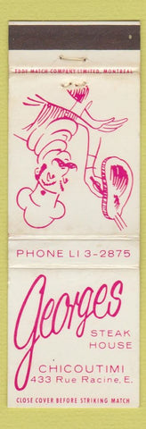 Matchbook Cover - Georges Steak House Chicoutimi QC STAINED