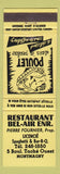 Matchbook Cover - Restaurant Bel Air Montmagny QC YELLOW