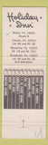 Matchbook Cover - Holiday Inn Butler PA Brookville Meadville