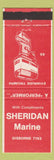 Matchbook Cover - Sheridan Marine Evinrude Triumph Boat Motor New Zealand