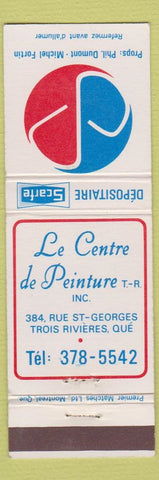 Matchbook Cover - Le Centre De Peinture Trois Rivieres QC