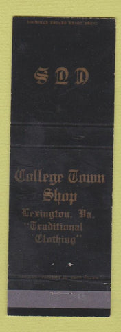 Matchbook Cover - College Town Shop Lexington VA Clothes