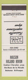 Matchbook Cover - Maison Roland Hivon QC