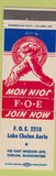 Matchbook Cover - Eagles Club Chelan WA