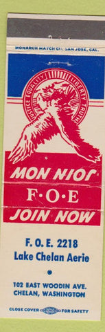 Matchbook Cover - Eagles Club Chelan WA