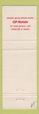 Matchbook Cover - CP Hotel Saskatchewan Regina SK