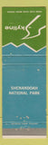 Matchbook Cover - Shenandoah National Park Skyline Luray VA WEAR